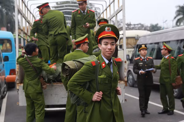 Học viên Học viện CSND sẵn sàng cho lễ xuất quân tham giữ gìn an ninh, trật tự Tết Nguyên đán Mậu tuất 2018