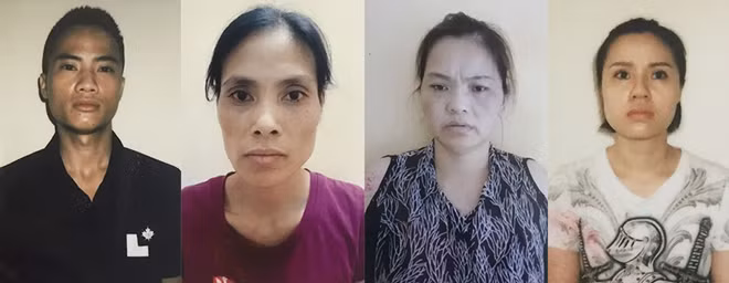 Một số đối tượng trong vụ án.