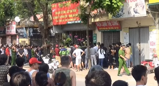 Hiện trường vụ giải cứu nữ điều dưỡng viên.