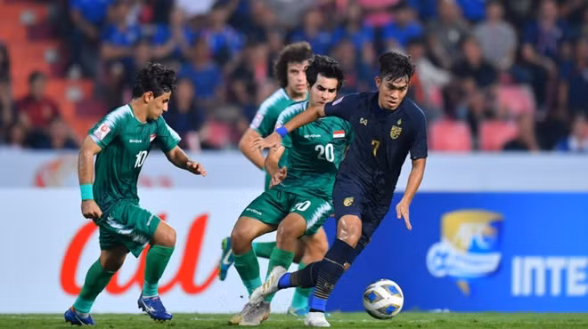 U23 Thái Lan cầm hòa U23 Iraq với tỷ số 1-1. Ảnh: AFC.