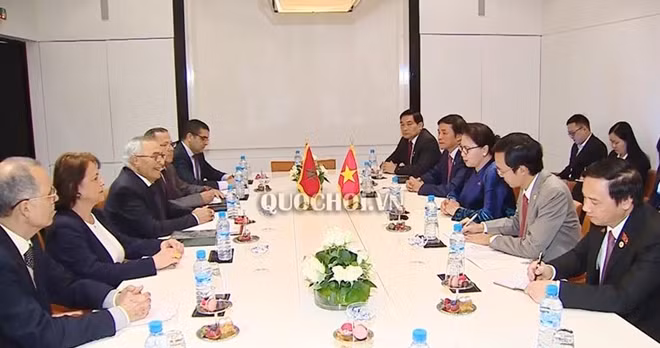 Chủ tịch Quốc hội Nguyễn Thị Kim Ngân tiếp Chủ tịch Hội hữu nghị Morocco-Việt Nam Elktiki Mustapha