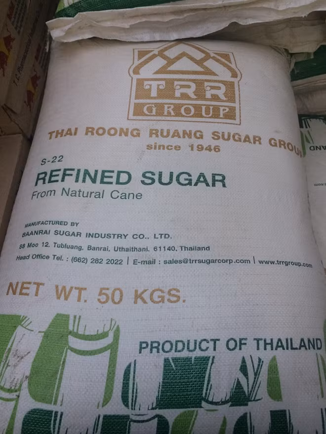 Cận cảnh bao đường bị tạm giữ tại cơ quan Công an
