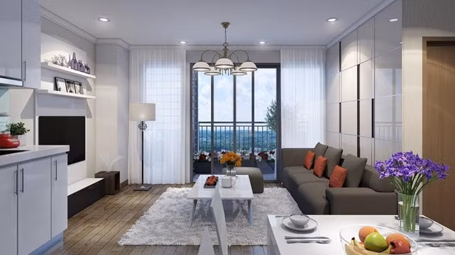 Các căn hộ có diện tích linh hoạt từ 46,13 – 97,98m², 1 - 3 phòng ngủ.