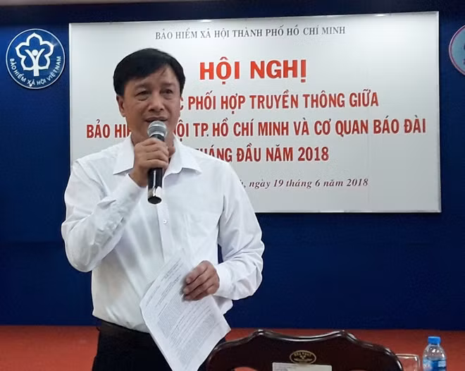 Ông Phan Văn Mến, Giám đốc BHXH TP Hồ Chí Minh phát biểu tại Hội nghị.