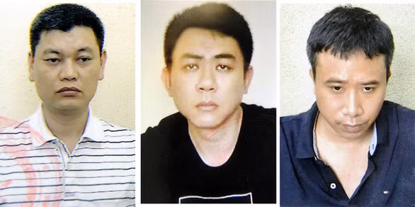 Các bị can: Nguyễn Anh Ngọc, Nguyễn Hoàng Trung, Phạm Quang Dũng.