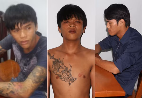 Các đối tượng tại cơ quan điều tra.