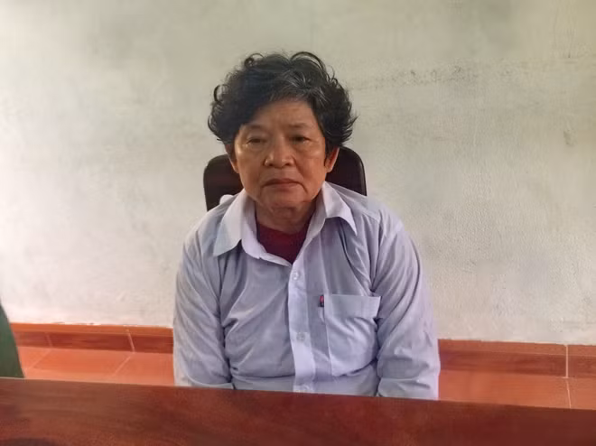 Bà Dương Thị Hường sau khi sát hại chồng.