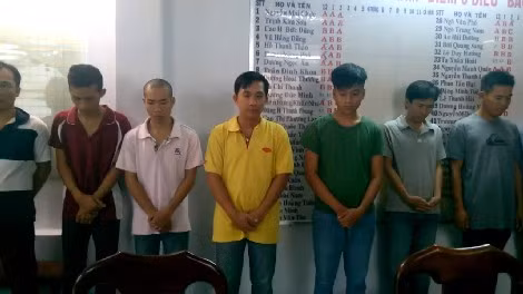 Các đối tượng trong đường dây bị tạm giữ.