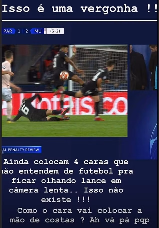 Những lời chỉ trích mạnh mẽ của Neymar sau đó trên mạng xã hội.