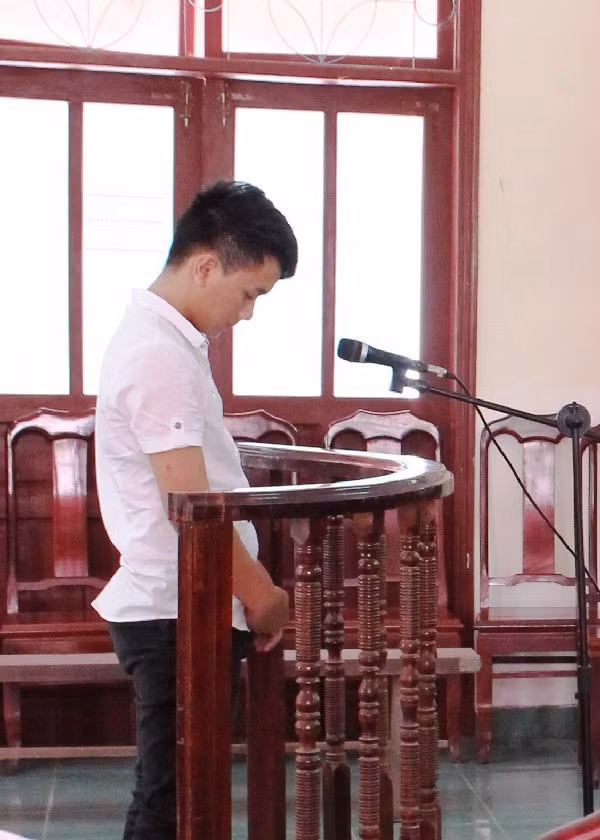 Bị cáo Lâm Quang Trung tại tòa.