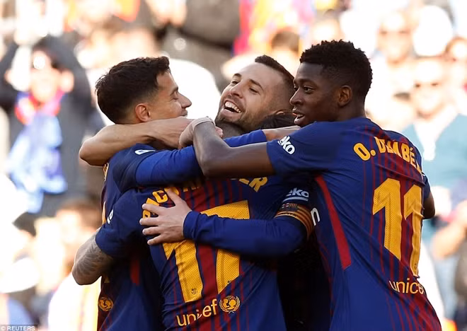 Niềm vui chiến thắng của Barca.