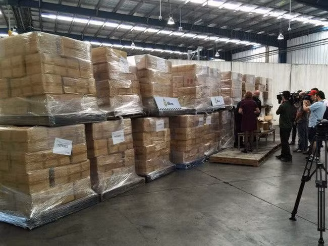 Số thuốc lá lậu bị thu giữ.