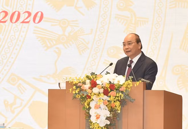 Thủ tướng Nguyễn Xuân Phúc phát biểu khai mạc Hội nghị.