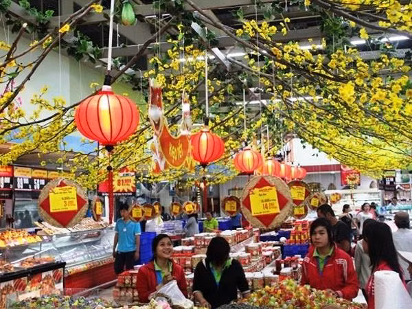 Giá các mặt hàng tại các siêu thị nhìn chung ổn định so với trước Tết.
