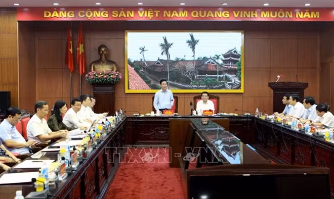 Quang cảnh buổi làm việc. Ảnh TTXVN