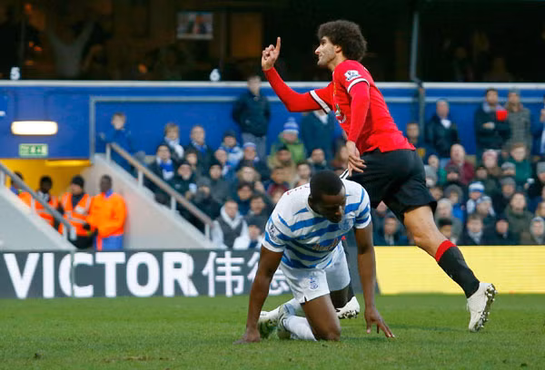 Fellani ghi bàn mở tỷ số. Ảnh: Reuters.