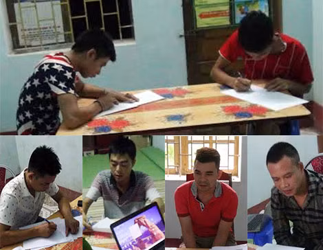 Các đối tượng bị bắt giữ.