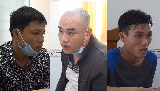 Các đối tượng bị bắt giữ.