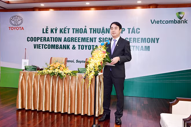 Chủ tịch HĐQT Vietcombank Nghiêm Xuân Thành phát biểu Chủ tịch HĐQT Vietcombank Nghiêm Xuân Thành phát biểu