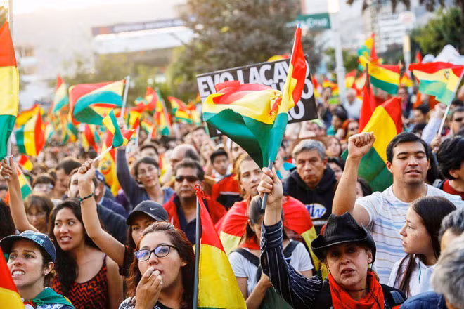 Biểu tình tại Bolivia (Ảnh: Reuters)