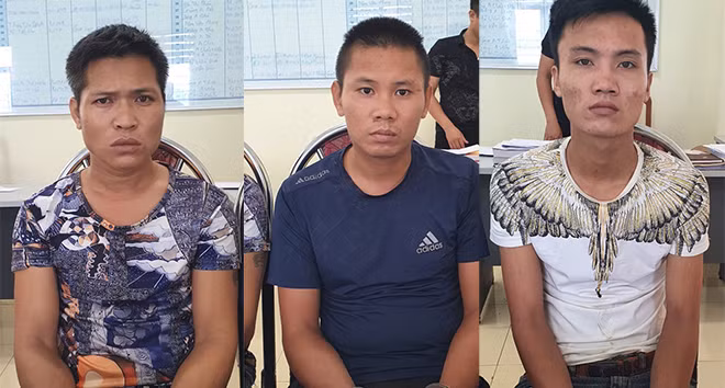 Các đối tượng bị bắt giữ.