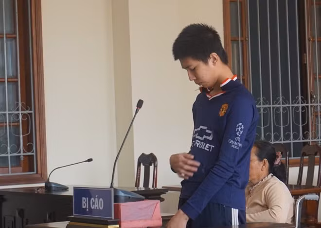 Bị cáo tại phiên tòa.