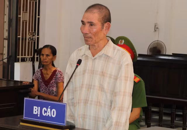 Bị cáo tại phiên toà.