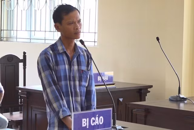 Bị cáo tại phiên tòa.