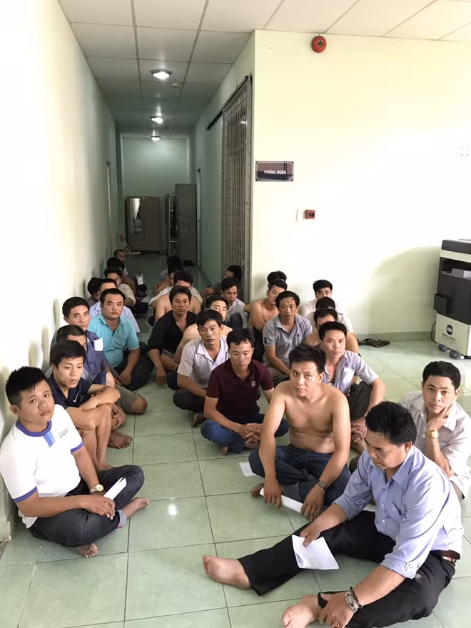 Các đối tượng tại cơ quan Công an
