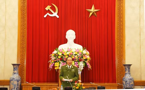 Thượng tướng Lê Quý Vương, Ủy viên TW Đảng, Thứ trưởng Bộ Công an, Trưởng Ban tổ chức Hội thi.