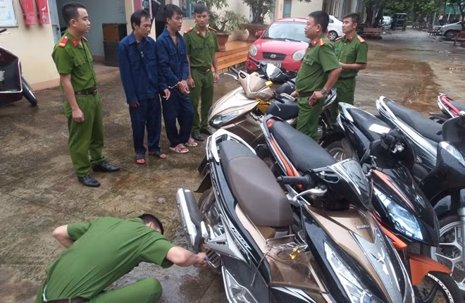Số xe do hai đối tượng trộm cắp được cơ quan điều tra thu giữ.