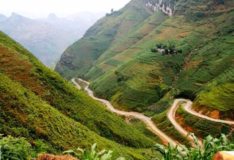Địa hình hiểm trở tại Hà Giang.