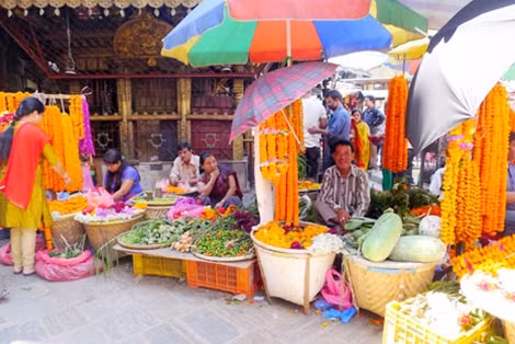 Chợ Asan- Kathmandu Durbar Square.