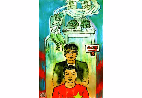 Minh họa truyện “Chuyện Nguyên Phong” của Doãn Dũng (họa sĩ Nguyễn Nghĩa Phương).