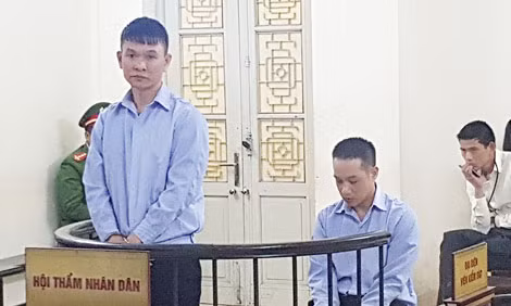 Hai bị cáo Trường và Hồng.