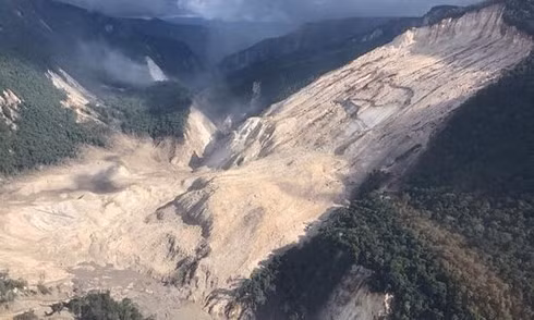 Trận động đất 7,5 độ richter đã gây ra lở đất tại tỉnh Southern Highlands. Ảnh: Reuters.