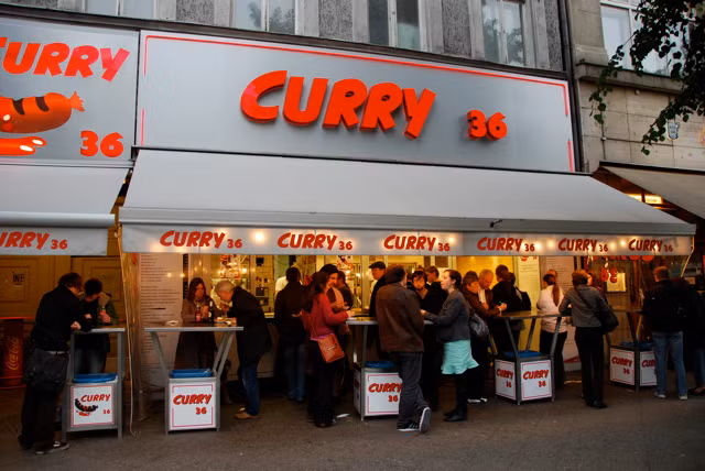 Một cửa hàng currywurst tại Berlin. Ảnh: Internet.