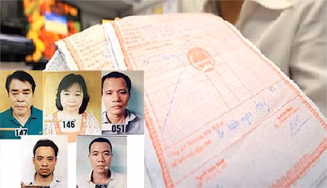 Các đối tượng trong vụ án.