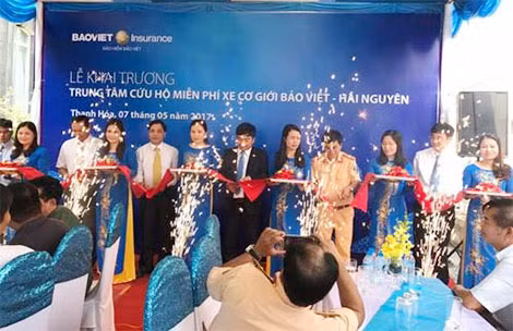 Cắt băng khai trương và ra mắt Trung tâm cứu hộ, cứu nạn miễn phí Bảo Việt - Hải Nguyên.