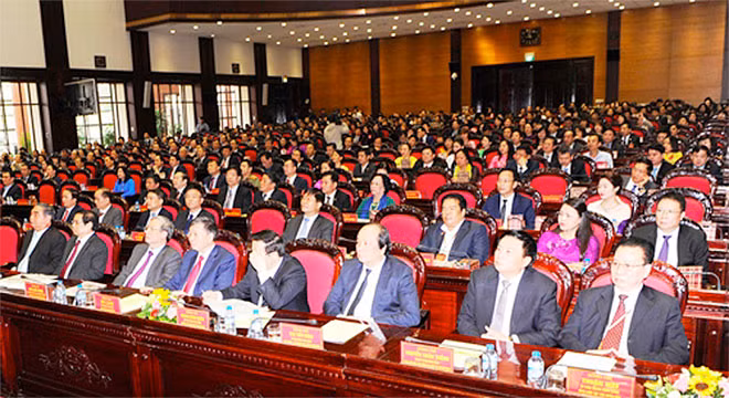 Các đại biểu dự lễ kỷ niệm 10 năm thành lập Đảng bộ Khối các cơ quan Trung ương. Ảnh: VGP/Huy Thắng.