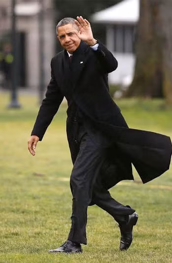 Ông Obama như mẫu chuyên nghiệp.
