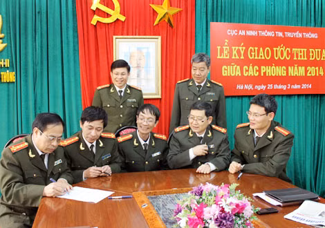 Cục An ninh Thông tin, Truyền thông ký giao ước thi đua triển khai các biện pháp công tác.