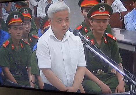 Nguyễn Đức Kiên tại phiên tòa sơ thẩm.