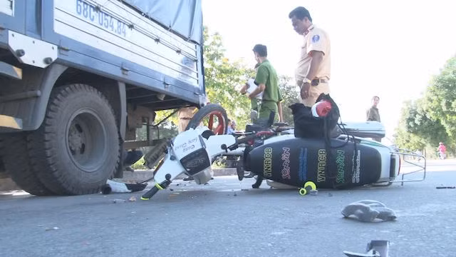 Hiện trường vụ tai nạn.