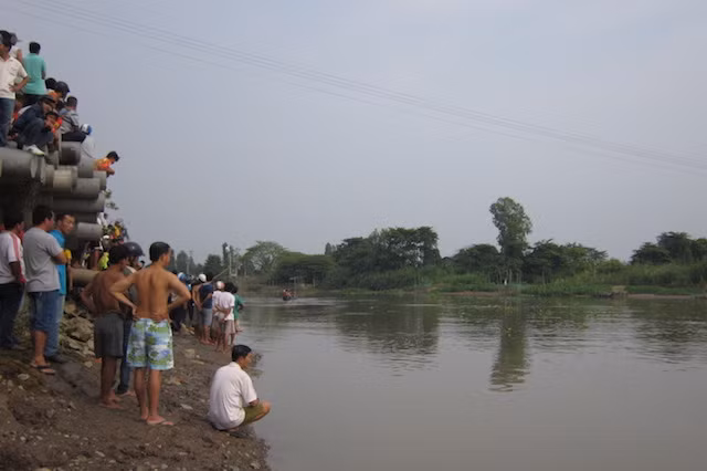 Khu vực hai học sinh bị đuối nước tử vong.