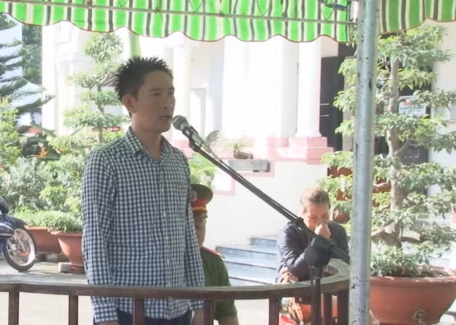Bị cáo tại phiên toà.