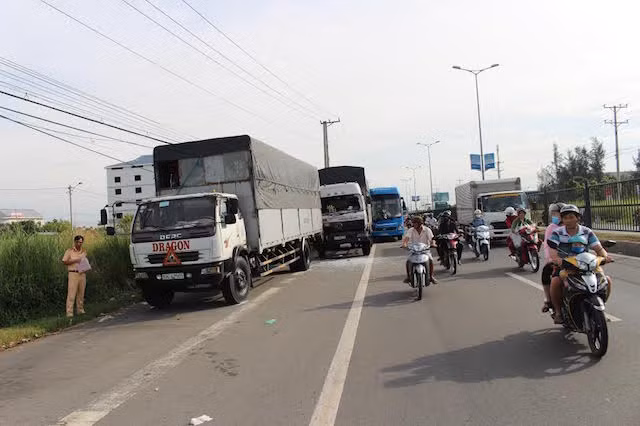 Hiện trường vụ tai nạn.