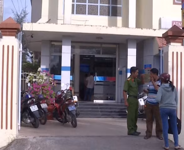 Hiện trường xảy ra vụ cướp.