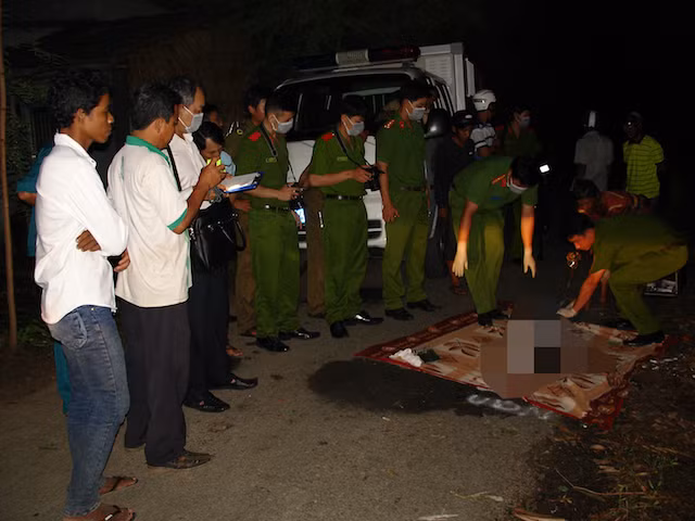 Hiện trường vụ tai nạn.