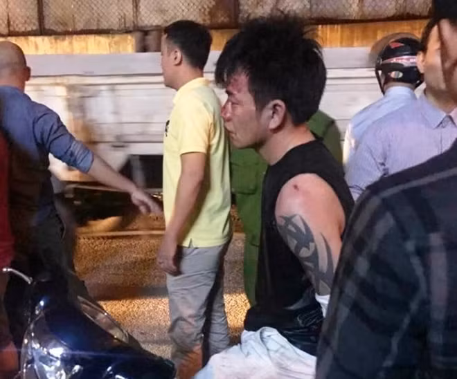 Đối tượng Nguyễn Duy Linh khi bị bắt giữ